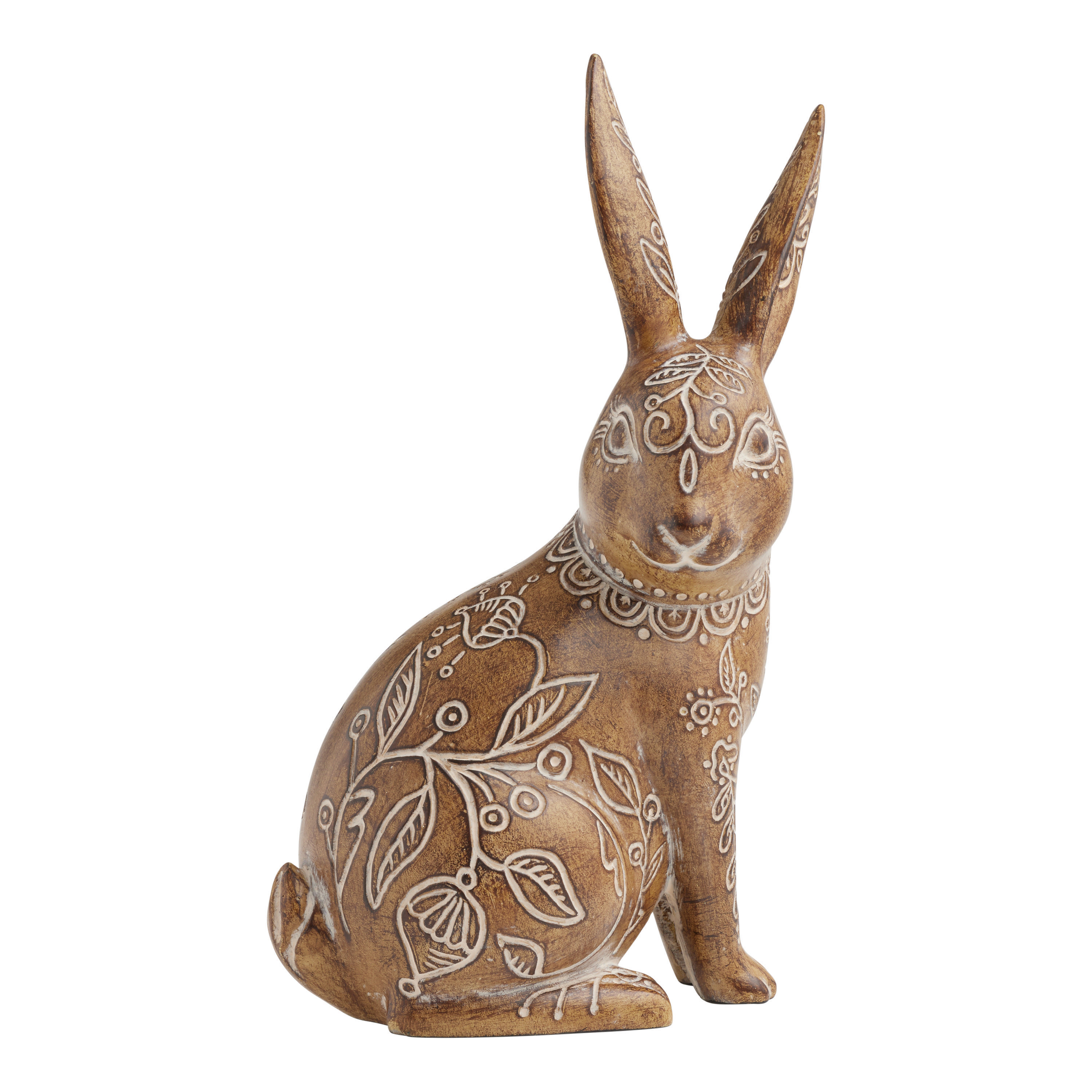 Etched Floral Standing Bunny Decor | World Market