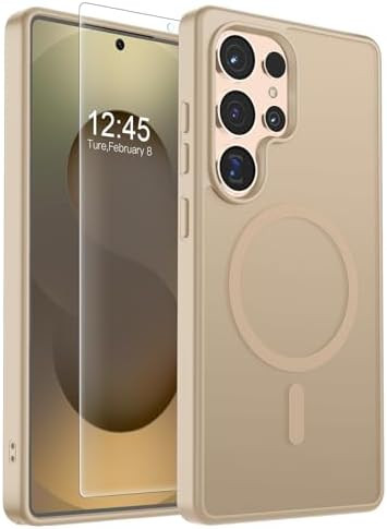SUPFINE Magnetic for Samsung Galaxy S25 Ultra Case with Screen Protector, (Built-in Magnets) (Mil... | Amazon (US)