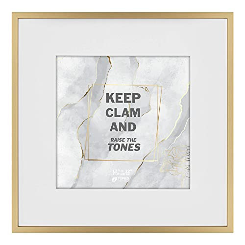 12x12 Picture Frame, Gold Metal Photo Frame Mat to 8x8 and Tempered Glass, for Art Gallery Wall T... | Amazon (CA)