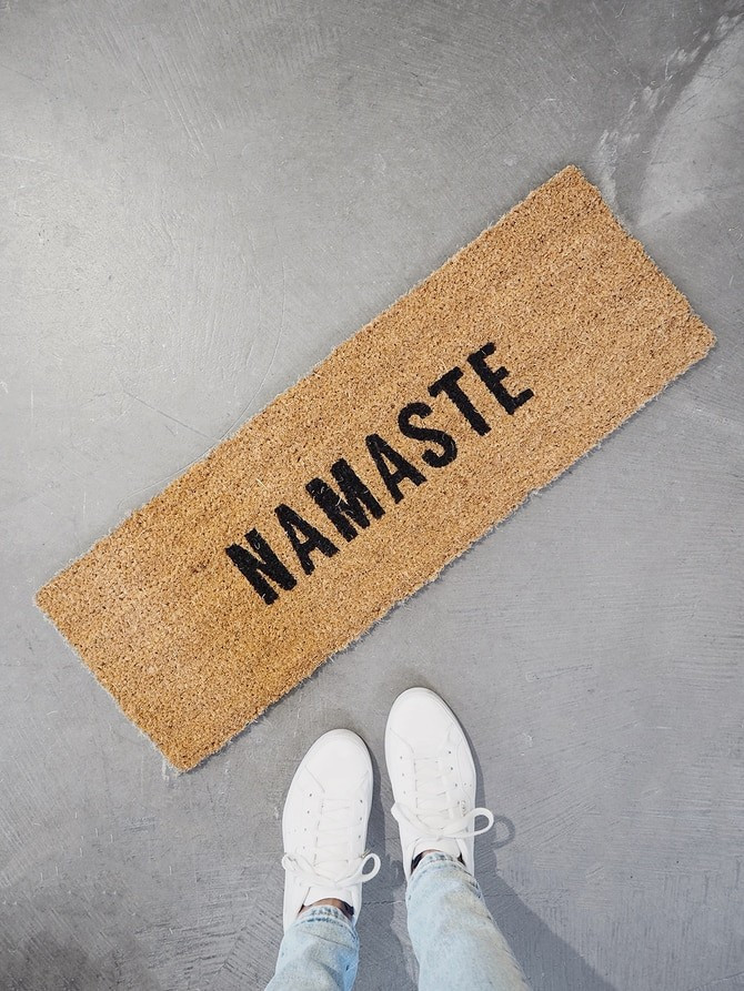 Namaste Doormat |  Small | The Cross Decor & Design