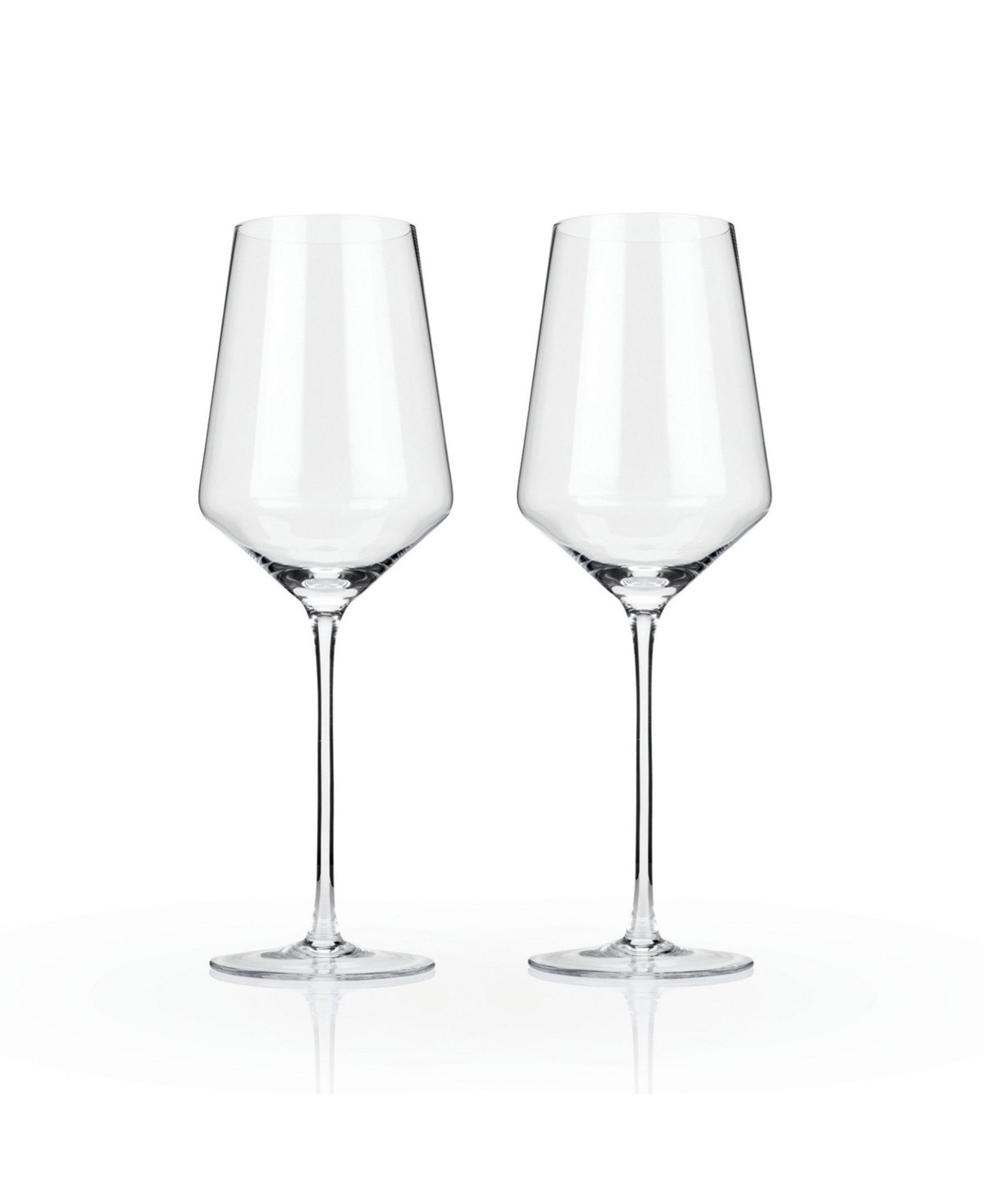 Viski Raye Angled Crystal Bordeaux Wine Glasses, Set of 2, 16 Oz - Clear | Macy's