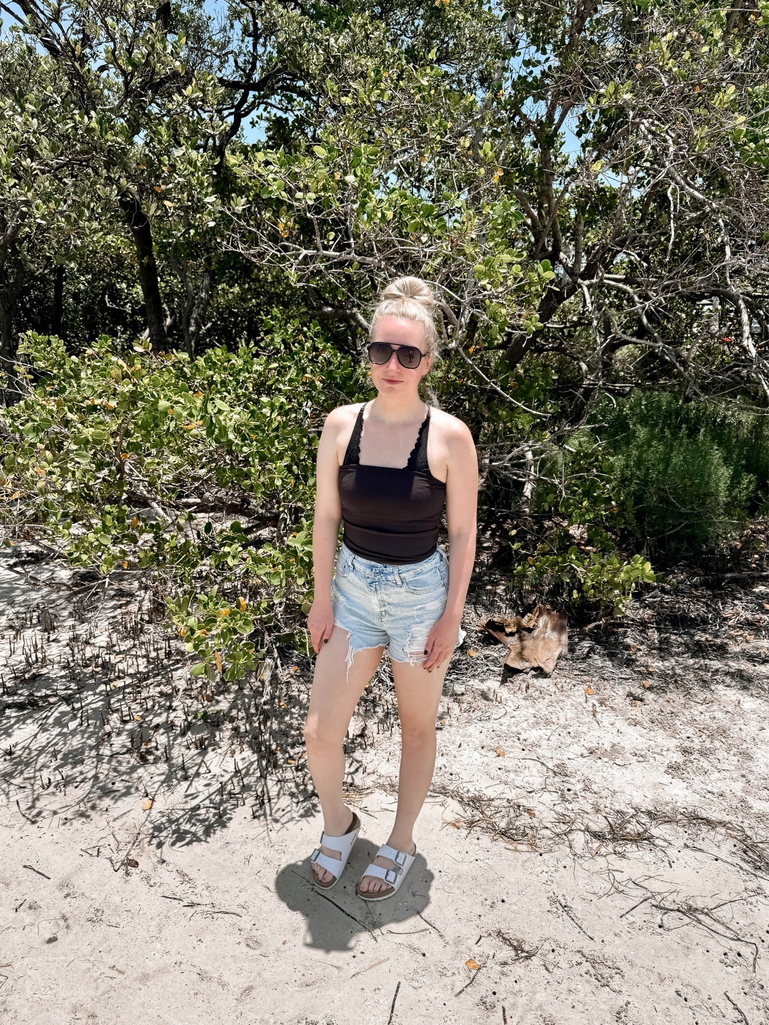Trending summer basics that actually look cute together ☀️🖤 This $10 tube top is one of my favorite affordable finds lately and these American Eagle denim shorts are the perfect staple for beach days, errands, vacations, and everyday summer outfits 🤍 Easy, comfy, and goes with everything. #LTKStyle #LTKFindsUnder50 #TubeTopOutfit #AmericanEagleShorts #SummerStyle #BeachOutfit #CasualSummerOutfit #TrendingFashion #AffordableFashion #FloridaStyle #SummerOOTD #VacationOutfit #DenimShorts #EverydayStyle #LTKSeasonal

#LTKootd #LTKgrwm