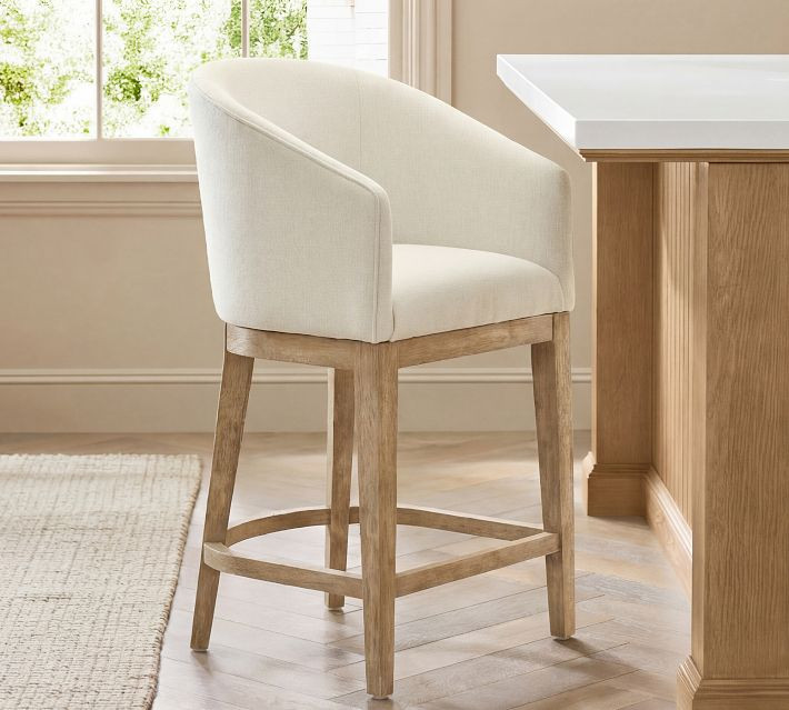 Baldwin Upholstered Bar & Counter Stools | Pottery Barn (US)