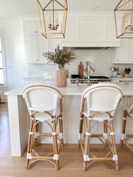 20% off my woven white rattan counter stools from Serena and Lily. Bistro stools, coastal kitchen, sale alert, kitchen counter, stools.

#LTKstyletip #LTKhome #LTKsalealert