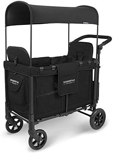 WONDERFOLD W2 Original Multi-Function 2 Passenger Push/Pull Folding Stroller Wagon with Adjustabl... | Amazon (US)