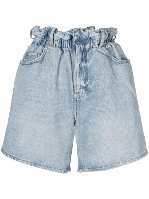 denim paperbag-waist shorts | Farfetch (UK)