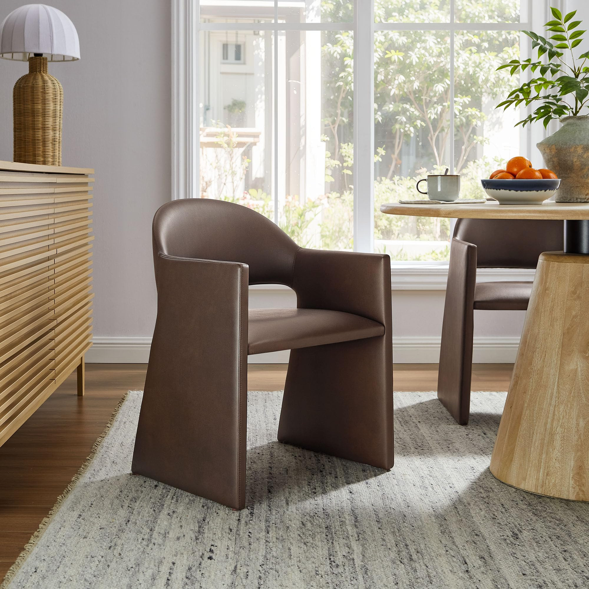 Modway Talia Vegan Leather Dining Armchair in Espresso | Amazon (US)