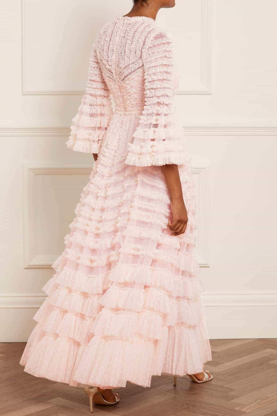 La Vie En Rose Round Neck Gown | Needle & Thread US