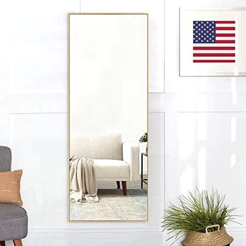 self Full Length Floor Mirror 43"x16" Large Rectangle Wall Mirror Hanging or Leaning Against Wall... | Amazon (US)