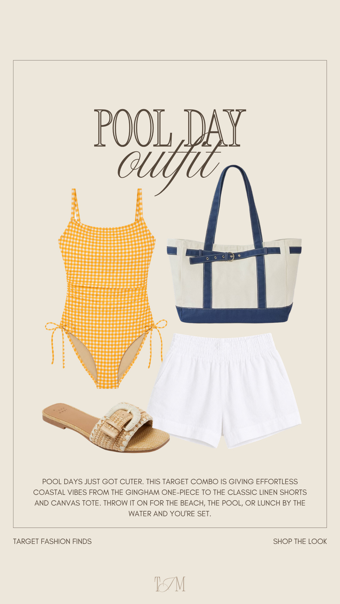 Pool day essentials, but make them cute ☀️ This gingham one-piece, breezy shorts, woven slides, and classic tote are everything I want for a beach or pool day.
wedding guest dress summer, summer outfits, summer dresses, country concert outfits, concert outfits, business casual workwear, vacation outfits beach, plus size fashion, date night outfits, travel outfits 

 #LTKgrwm #LTKootd #LTKSeasonal