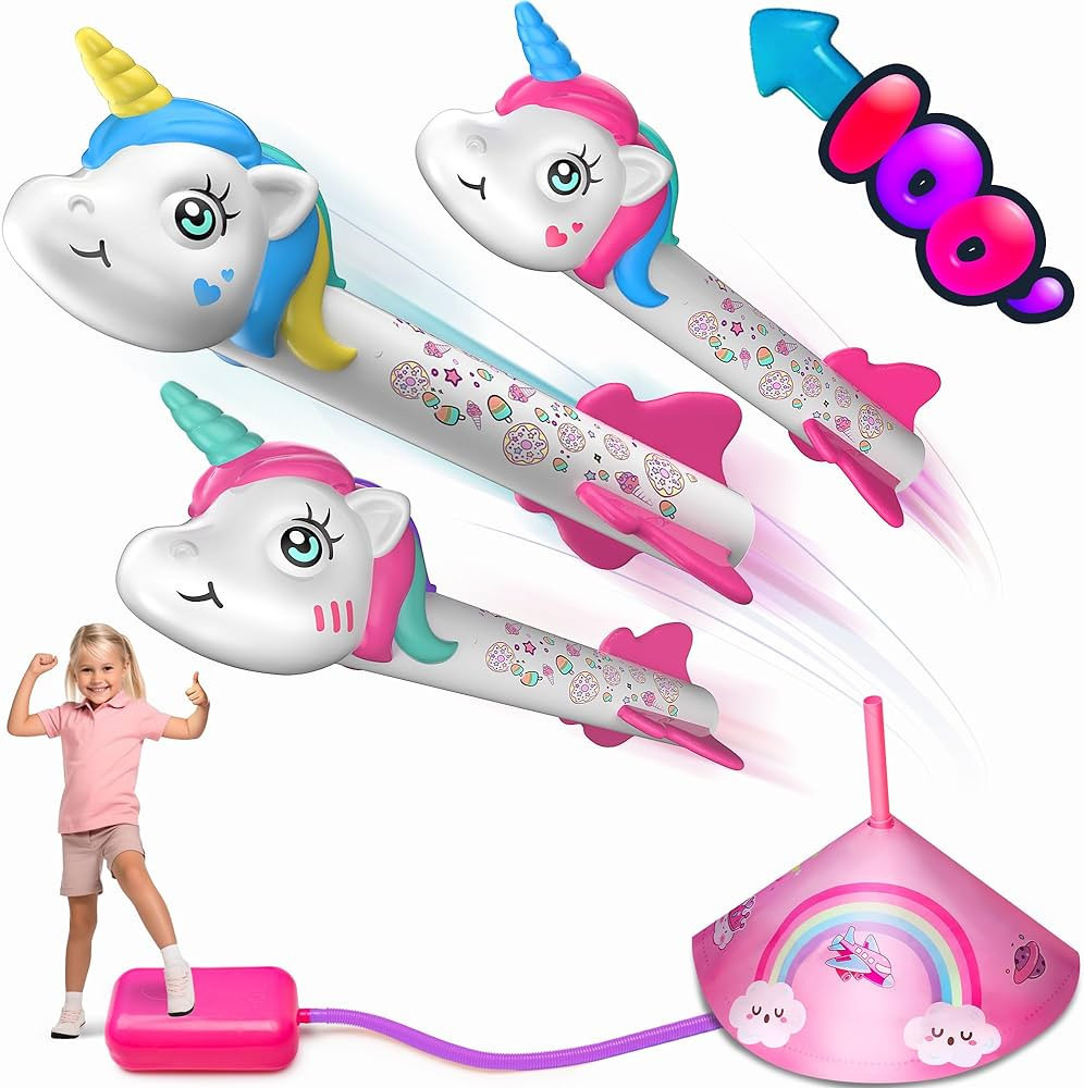 Huge Wave Unicorn Rocket Launcher for Kids, Stomp Launch up Toys, Christmas Birthday Gifts for Gi... | Amazon (US)