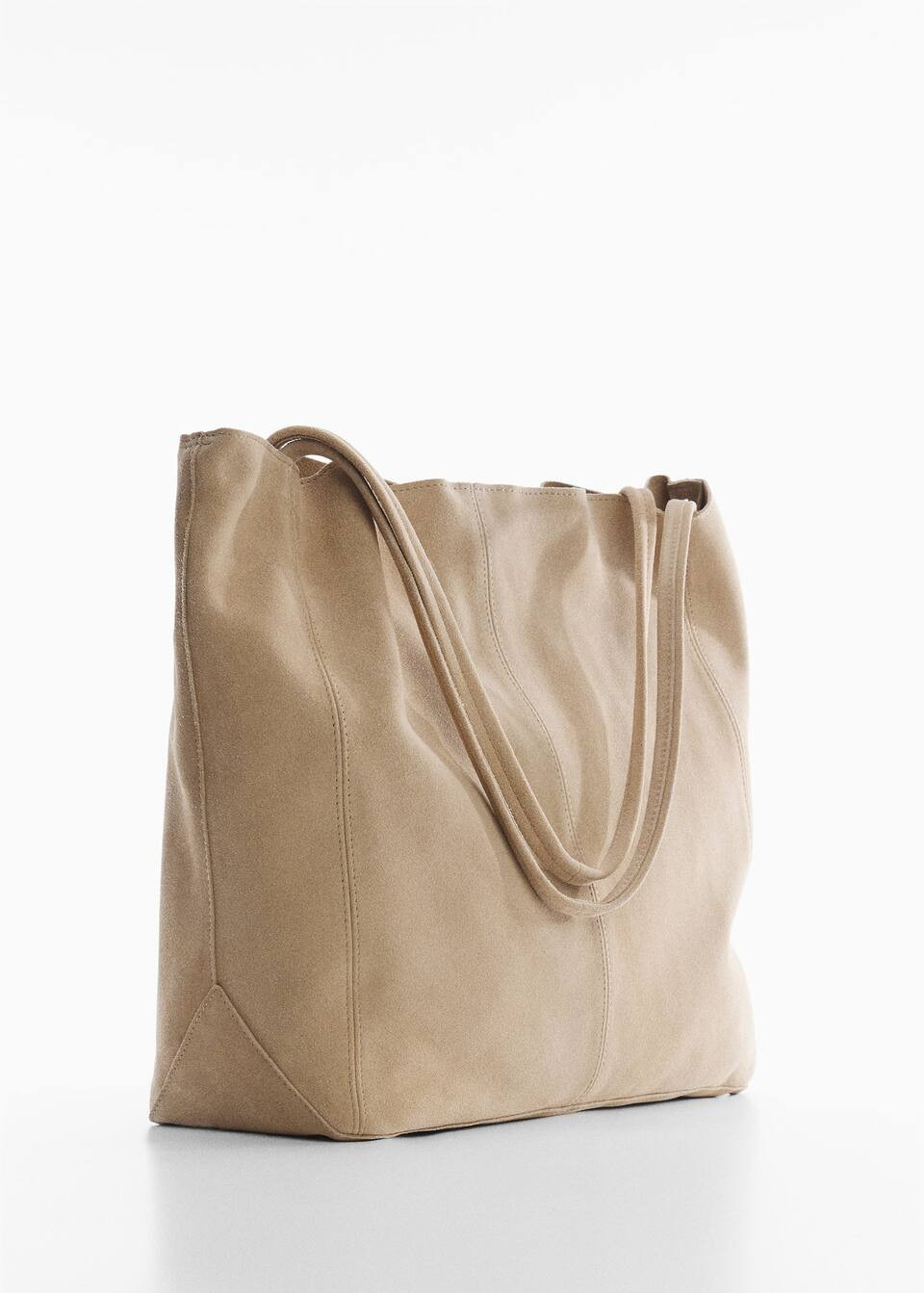 Leather shopper bag | MANGO (US)
