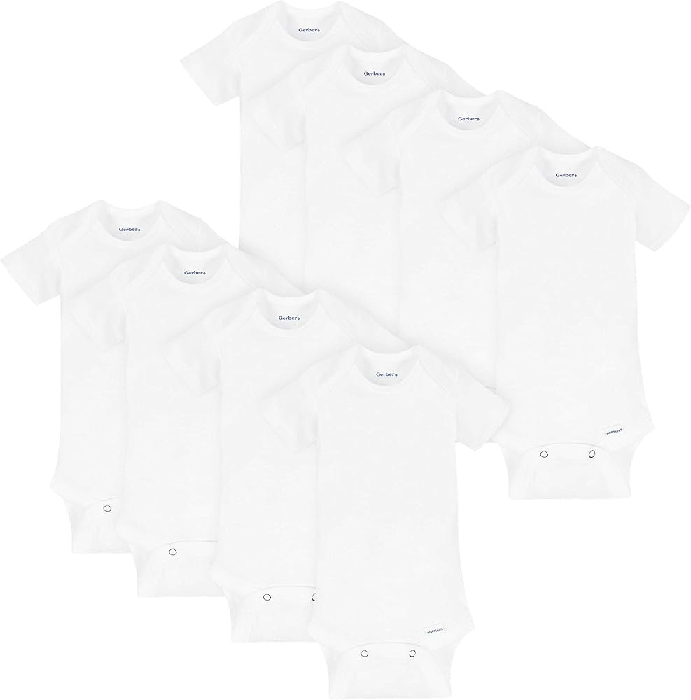 Gerber Unisex-Baby 8-pack Short Sleeve Onesies Bodysuits | Amazon (US)