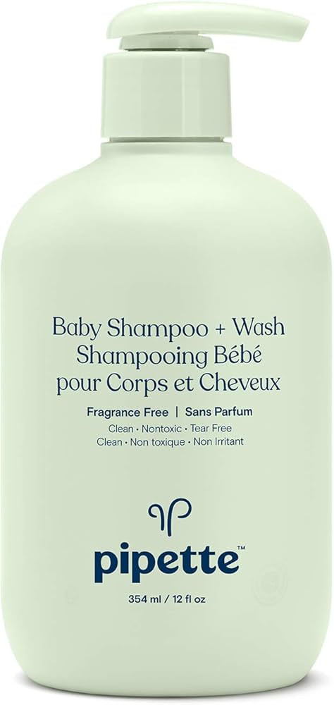 Pipette Baby Shampoo and Body Wash - Fragrance Free, Tear-Free Bath Time, Hypoallergenic, Moistur... | Amazon (US)