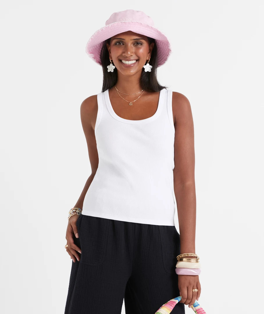 AUSTRALIAN COTTON SCOOP NECK TANK | Sportsgirl