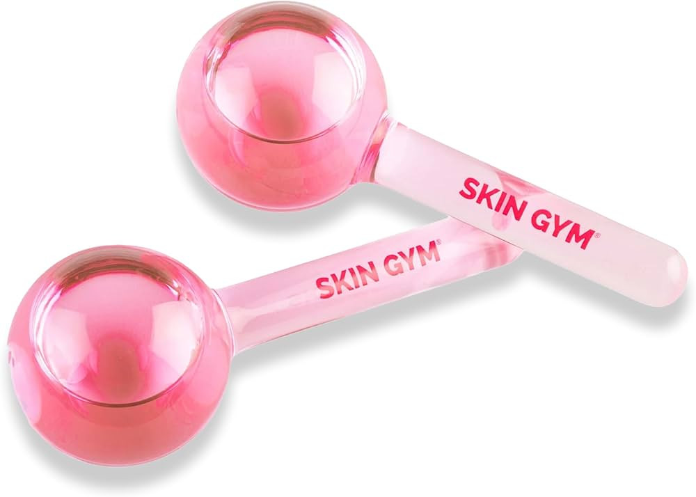Skin Gym Ice Globe Beauty Balls, Pink Liquid Cryocicles, Cooling Face Roller for Smooth Skin & En... | Amazon (US)