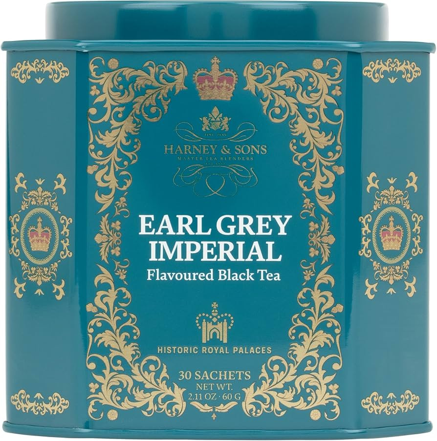 Harney & Sons HRP Earl Grey Tea, 30 Sachets, HRP Earl Grey Imperial (Tin Design May Vary) | Amazon (US)