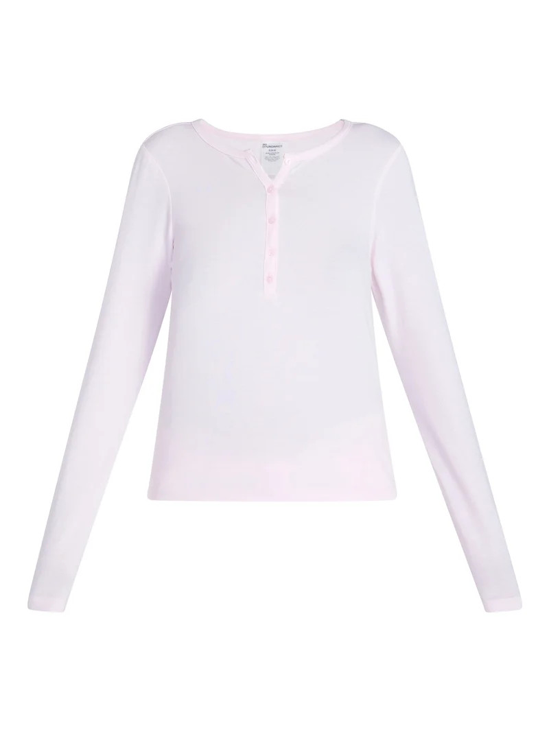 No Boundaries Cloud Core Sleepwear Henley Shirt, Women's XS-XXL | Walmart (US)