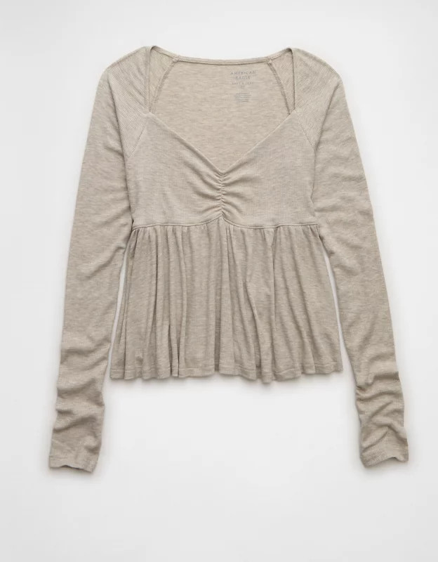 AE Soft & Sexy Babydoll Cinched T-Shirt | American Eagle Outfitters (US & CA)