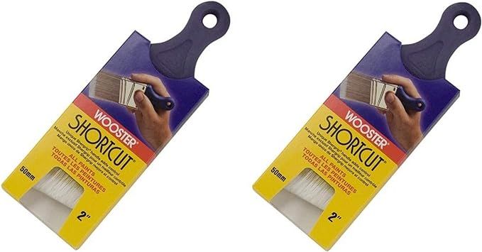 Wooster Brush Q3211-2 Shortcut Angle Sash Paintbrush, 2-Inch, Pack Of 2, White | Amazon (US)