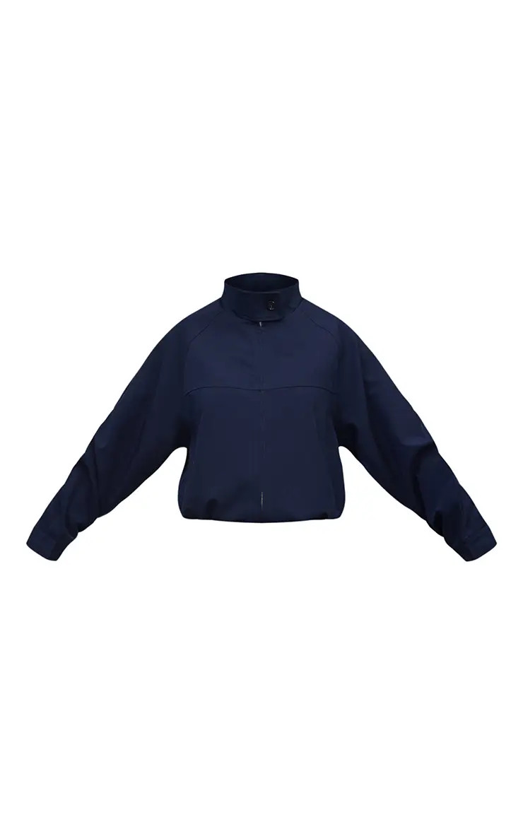 Navy Tailored Bomber Jacket | PrettyLittleThing UK