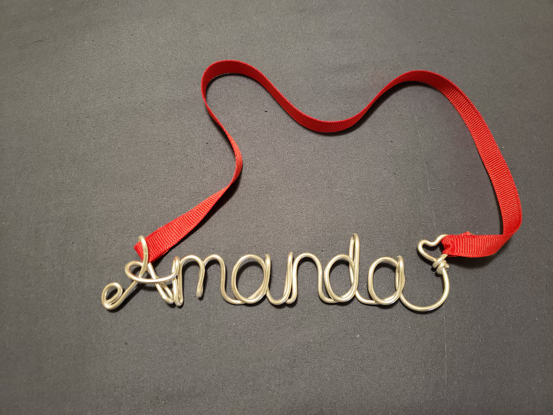 Personalized Wire Christmas Ornament: Handmade Name Ornament | Etsy (US)