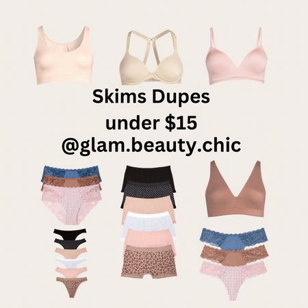 Walmart Skims Dupes under $15, soft, comfortable, cute bras, panties, hipster pan tied #ltkunder15 #ltkgiftguide #ltkfind

#LTKSeasonal #LTKstyletip #LTKsalealert