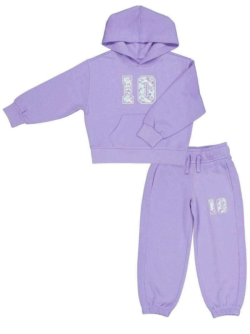 Wonder Nation Girls Fleece Hoodie, Sizes 4-18 & Plus | Walmart (US)