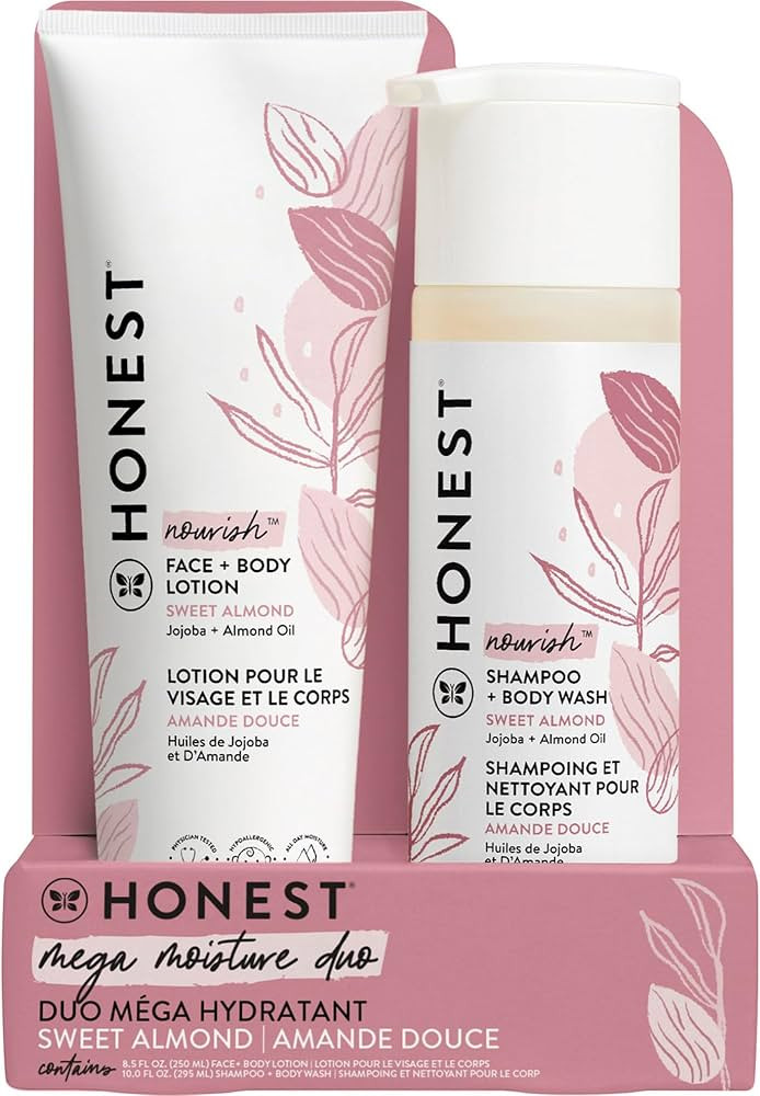 The Honest Company 2-in-1 Cleansing Shampoo + Body Wash and Face + Body Lotion Bundle | Gentle fo... | Amazon (US)