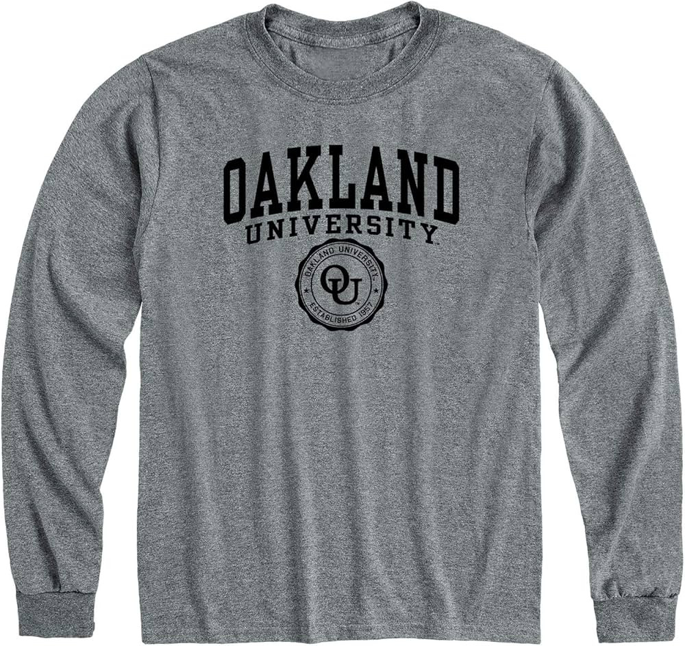 Ivysport Long Sleeve Cotton Adult T-Shirt, Unisex, Heritage Logo, Grey | Amazon (US)