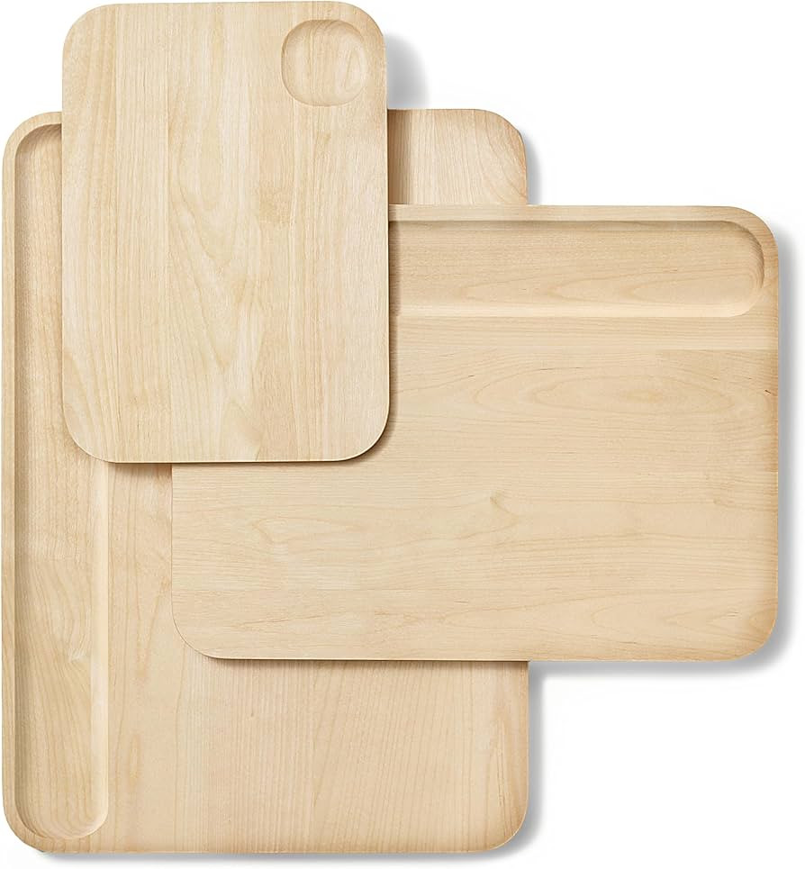 Caraway 4-Piece Double Sided Wood Cutting Board Set - Made From FSC-Certified Birch Wood - Minera... | Amazon (US)