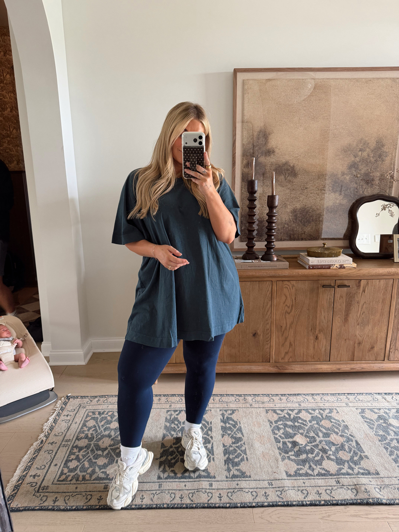 Comfy everyday outfit🤍 I got a medium tshirt and large leggings

#LTKootd #LTKMidsize
