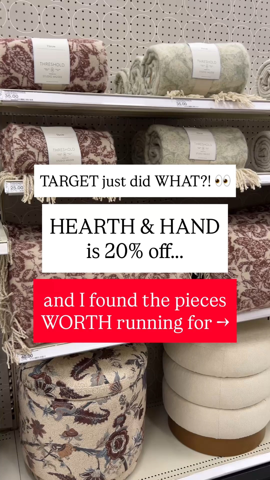 Hearth & Hand is 20% OFF at Target right now!! 😳🤎 And some of these prices after the discount are SO good.

I rounded up my favorite pieces from the sale from the new cable knit throw and gorgeous lamps to those expensive-looking brass accents, kitchen finds + fall decor. So many of these look like they belong at Pottery Barn for a fraction of the price!

Shop my Hearth & Hand sale favorites here before the good ones start selling out! 🛒🤎

#LTKHome #TargetFinds #HearthAndHand #TargetHome #HomeDecor

#LTKSeasonal #LTKHome #LTKSaleAlert