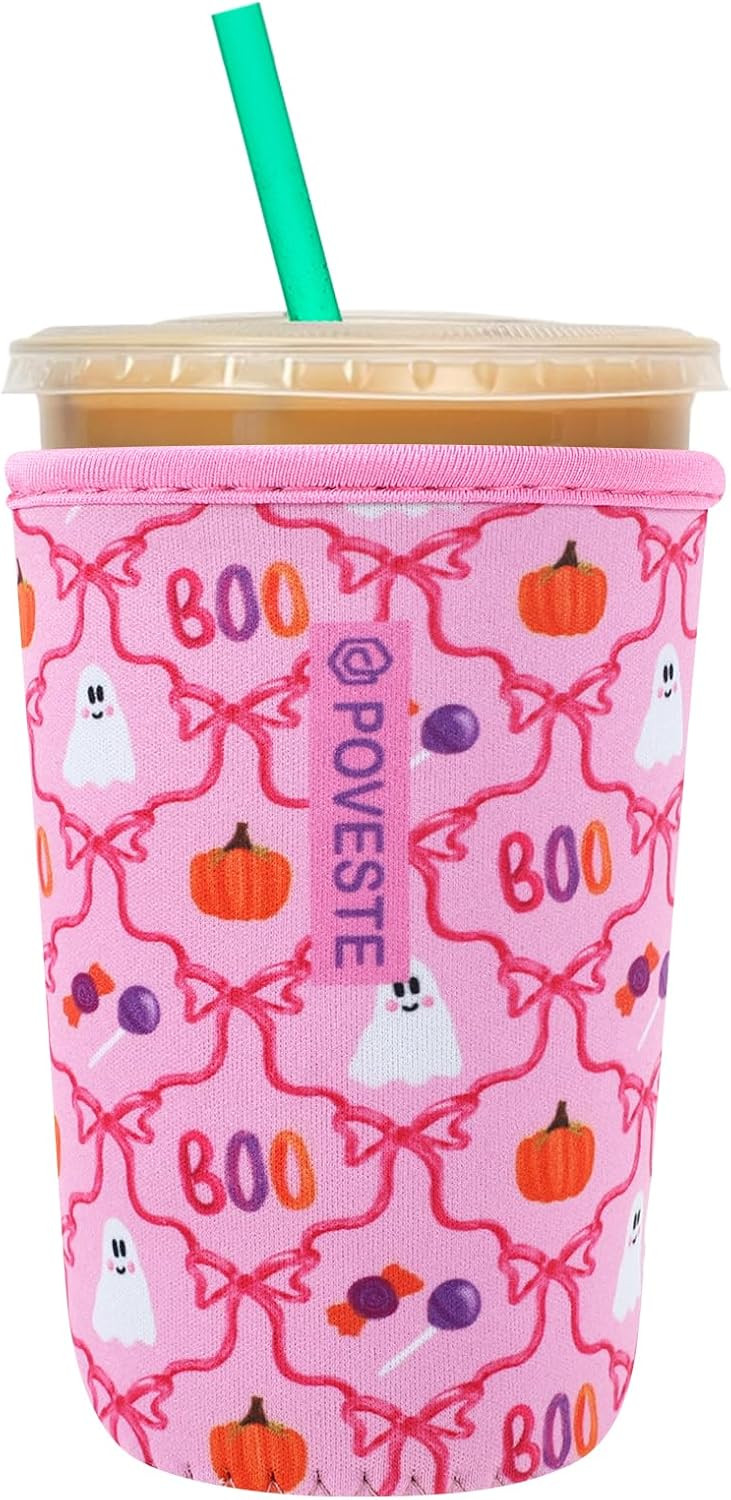 Poveste Reusable Neoprene Insulator Sleeve for Iced Coffee & Cold Soda | Amazon (US)