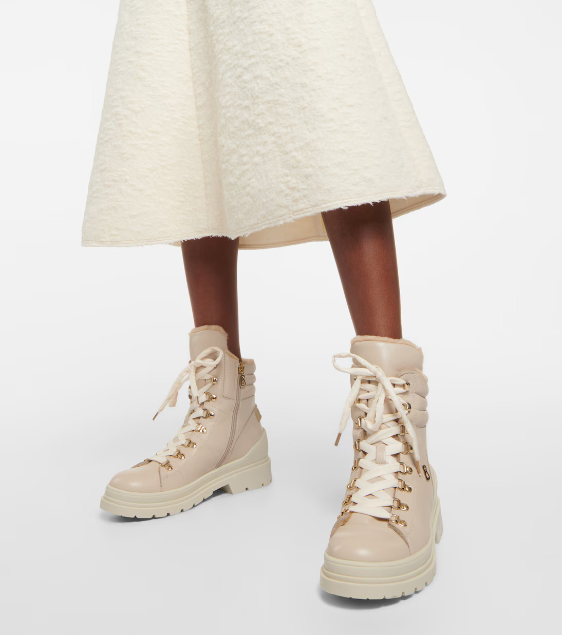 Shearling-lined leather boots | Mytheresa (US/CA)