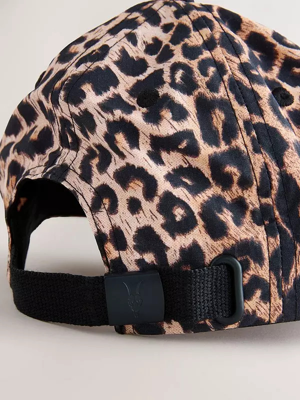 smALLSAINTS Older Girls Logo Leopard Cap - Black - Brown | Very (UK)