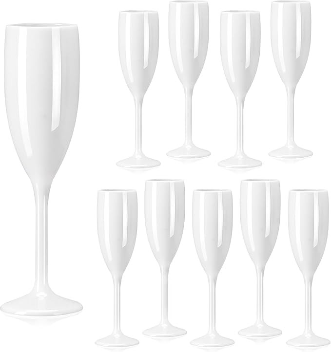 Champagne Flute Acrylic Champagne Glasses Wedding Toasting Champagne Flute Goblet Plastic Reusabl... | Amazon (US)