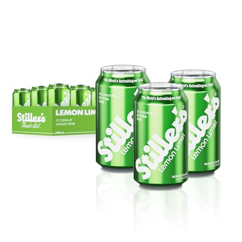 Stiller’s Lemon Lime Soda, 12 Pack Cans of Low Sugar Sparkling Soda Natural Lemon Lime Drink with Vitamins, Stevia Soda, Caffeine-Free, Healthy Alternative to Diet Soda | Amazon (US)