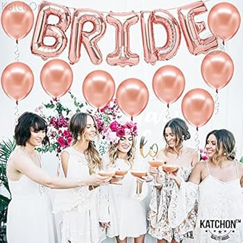 Bride Balloons Rose Gold, 16 Inch - Bride Balloon, Bride Decorations | Bachelorette Party Decorat... | Amazon (US)