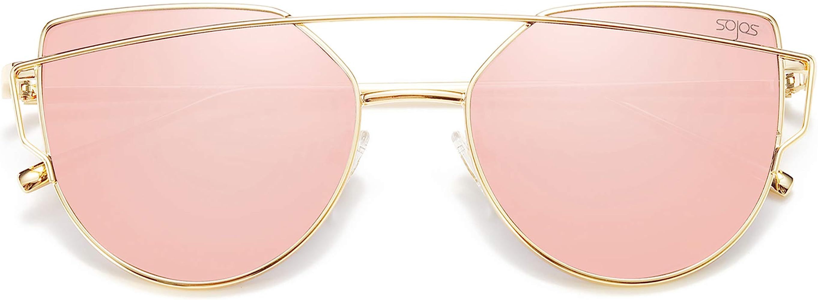 Cat Eye Sunglasses for Women Fashion Designer Style Mirrored Lenses SJ1001 | Amazon (CA)
