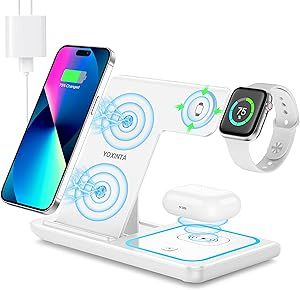 Wireless Charging Station, 3 in 1 Wireless Charger Stand, Fast Wireless Charging Dock for iPhone ... | Amazon (US)