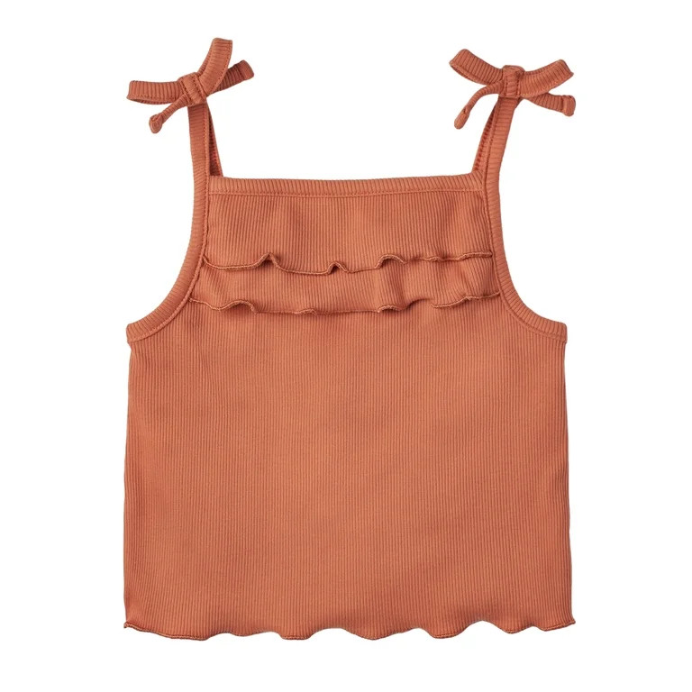 Modern Moments by Gerber Toddler Girl Ruffled Tank Top, 2-Pack, Sizes 12M-5T | Walmart (US)