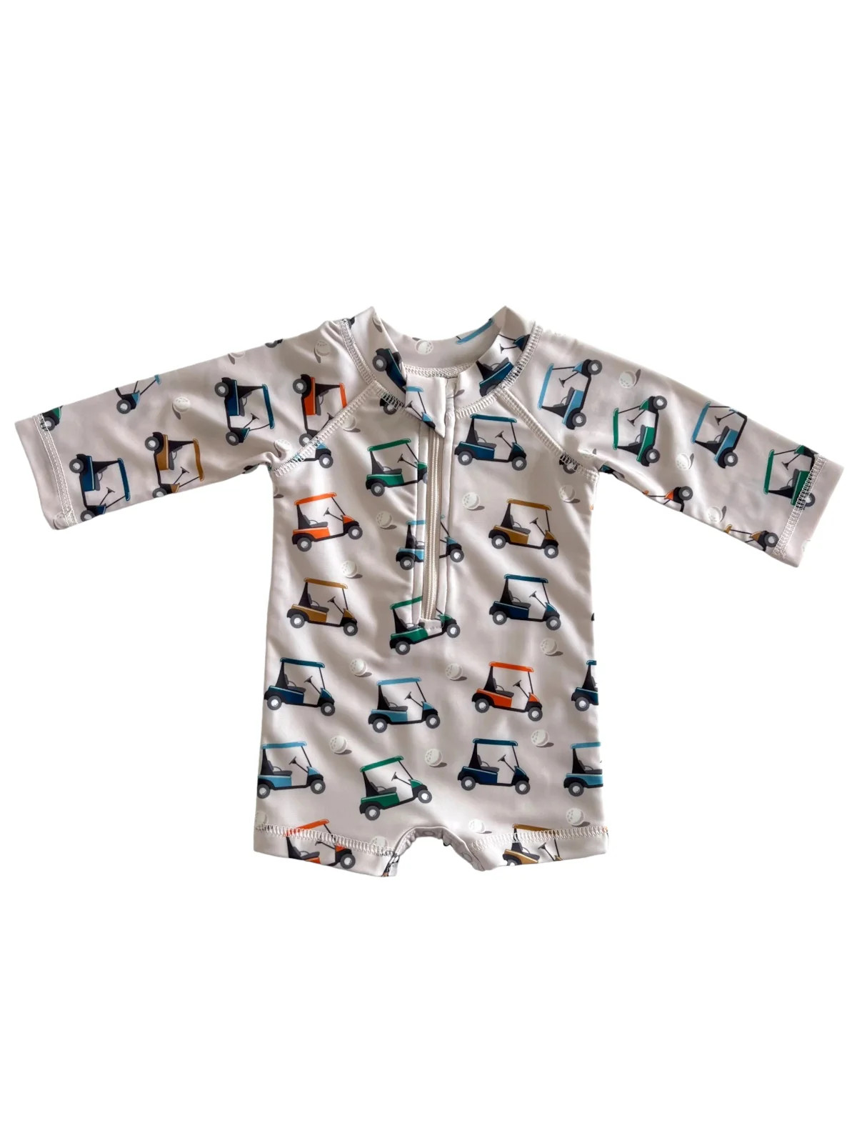 Golf Cart / Sonny Rashguard Swimsuit / UPF 50+ | SpearmintLOVE