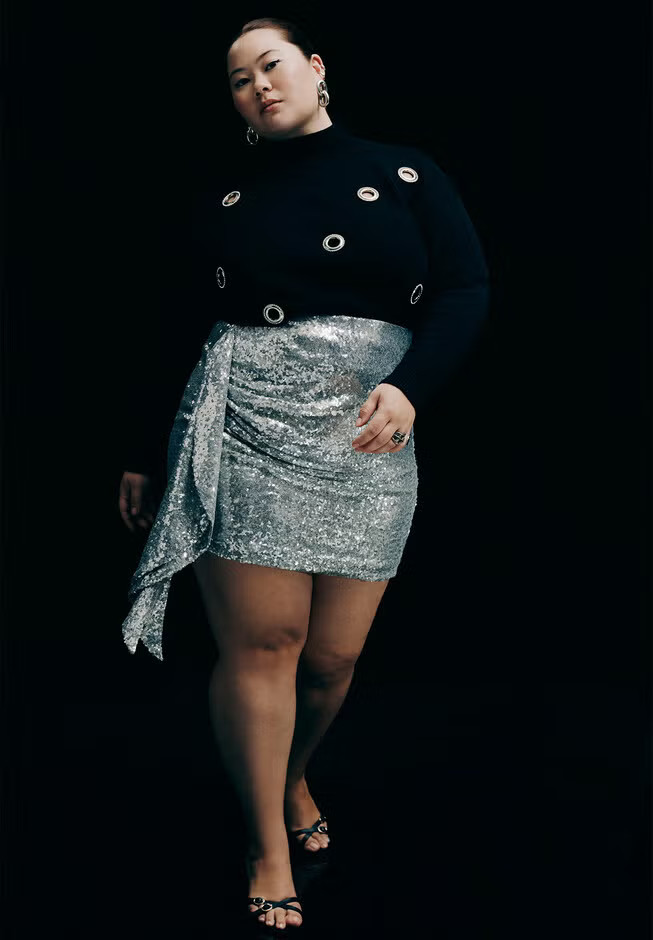 Draped Sequin Mini | Eloquii