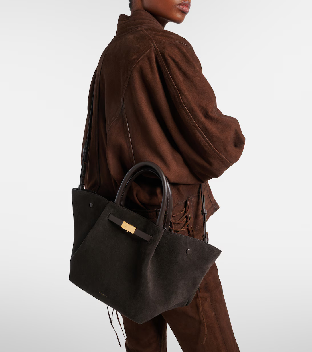 New York Midi suede tote bag | Mytheresa (UK)