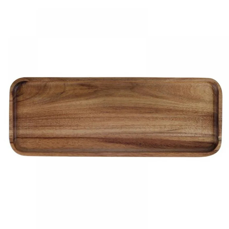 Wooden Platters Natural Acacia Wood Tray, Wooden Cheese Plate, For Serving, Handcrafted Wooden Di... | Walmart (US)