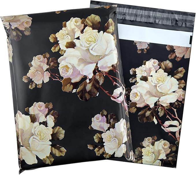 10X13 (100 Pack) Floral Pattern Poly Mailer Envelope Plastic Custom Mailing & Shipping Bags - Sel... | Amazon (US)