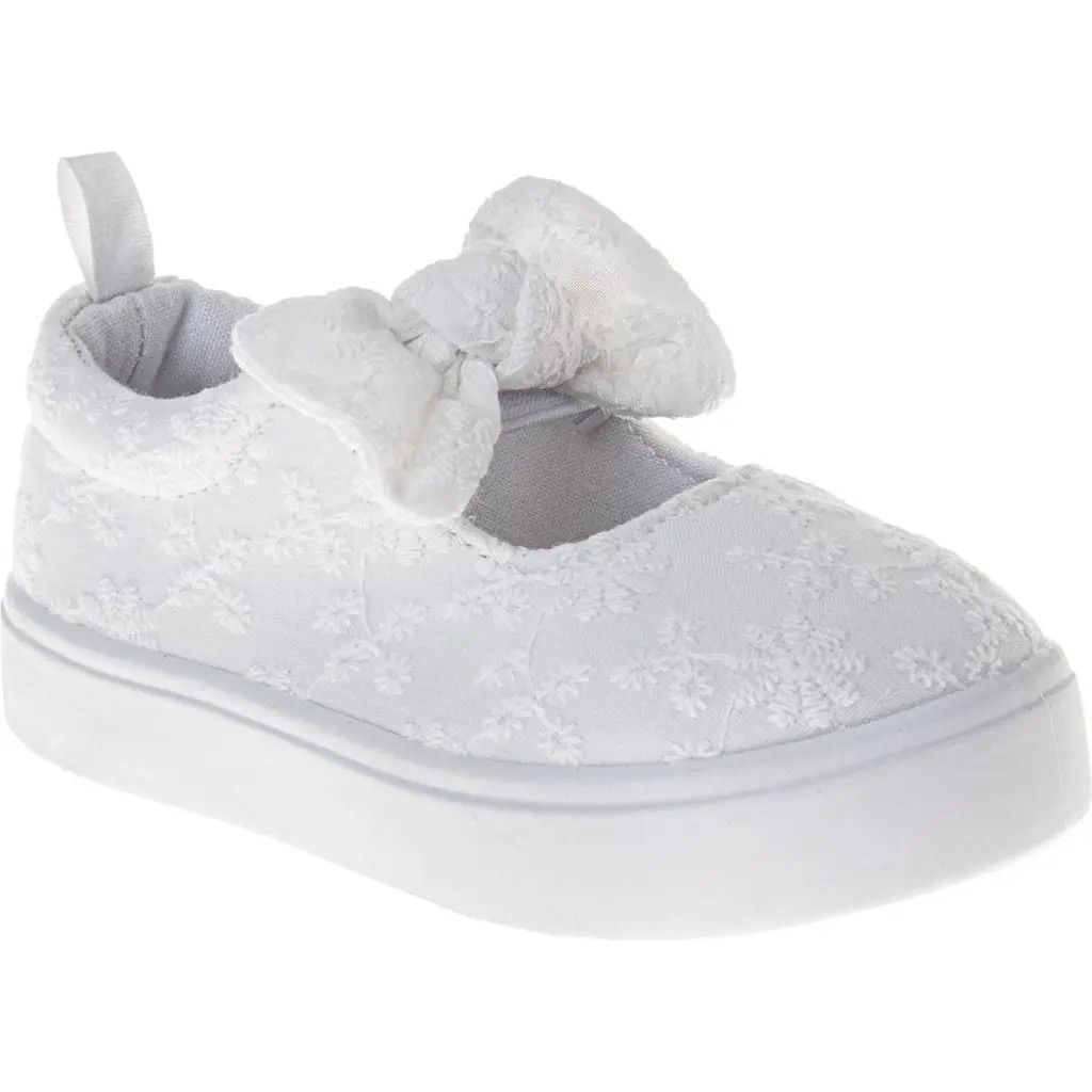 Laura Ashley Girls' MJ Style Sneakers. in White at Nordstrom, Size 10 M | Nordstrom