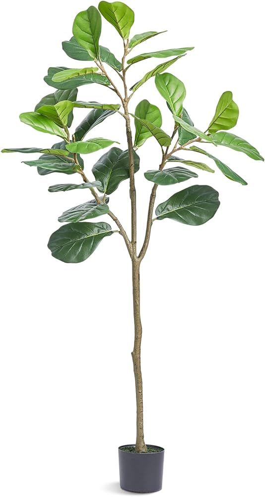 Artificial Fiddle Leaf Fig Tree, 5 FT, Secure PE Material & Anti-Tip Tilt Protection Low-Maintena... | Amazon (US)