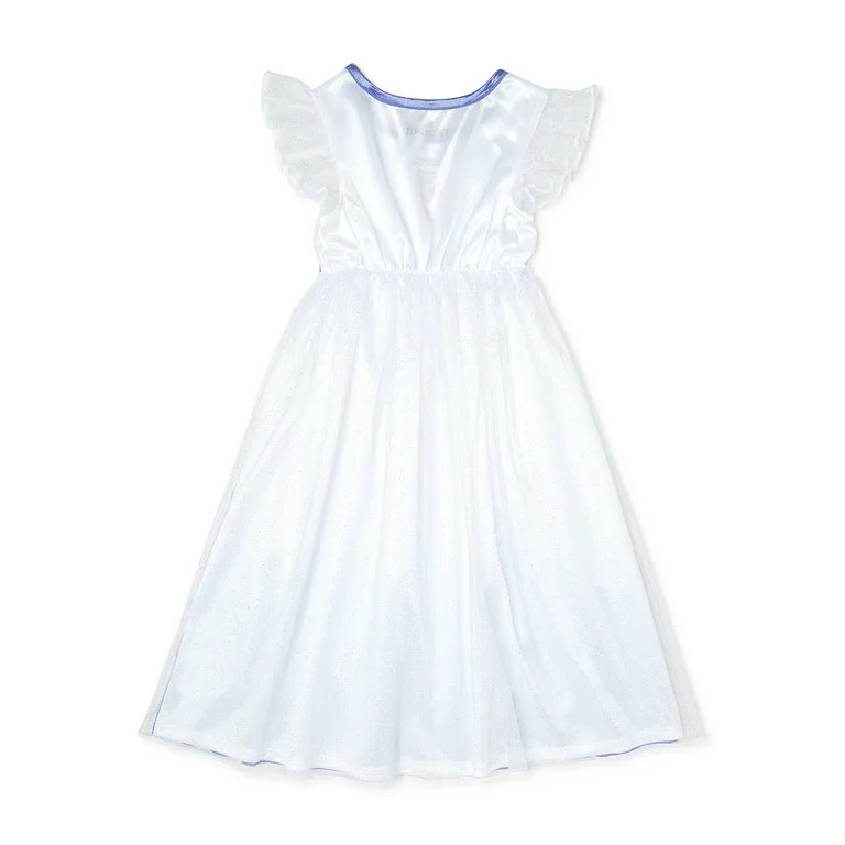 Frozen Elsa Disney Princess Girl Fantasy Gown Pajama Nightgown, Sizes 4-12 | Walmart (US)